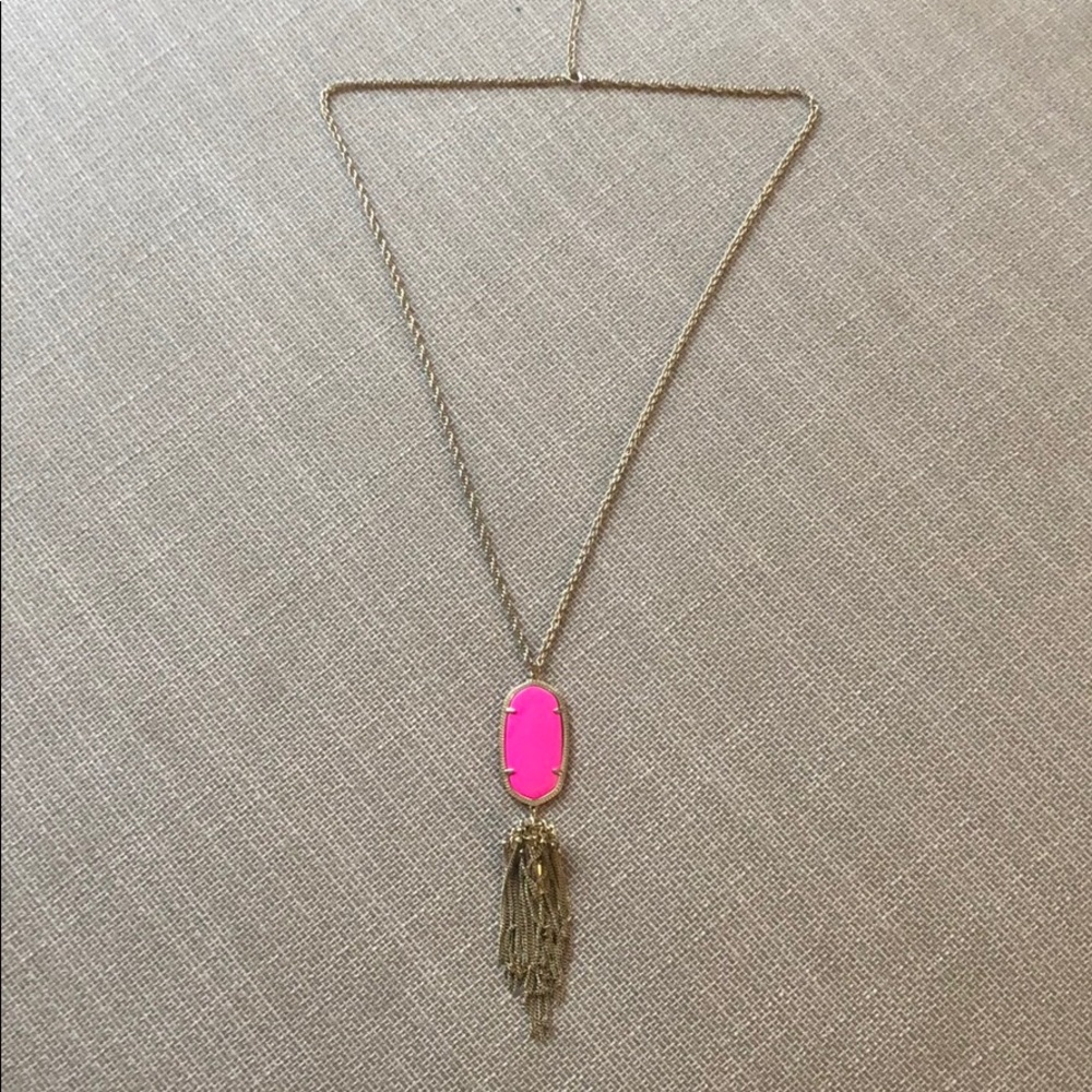 kendra scott | gold/pink rayne necklace